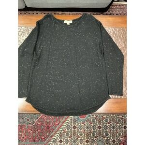 Michael Kors Women's Sweater, Black Flecks, Lagenlook, Large